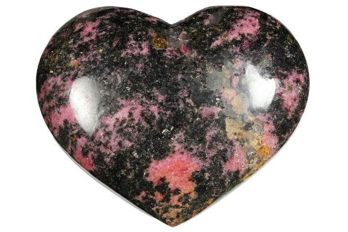 Polished Rhodonite Heart - Madagascar #126772